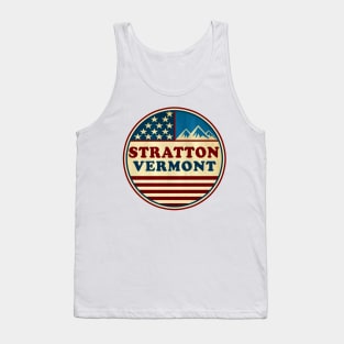 Stratton Vermont Skiing Mountains Stars And Stripes Ski VT Tank Top